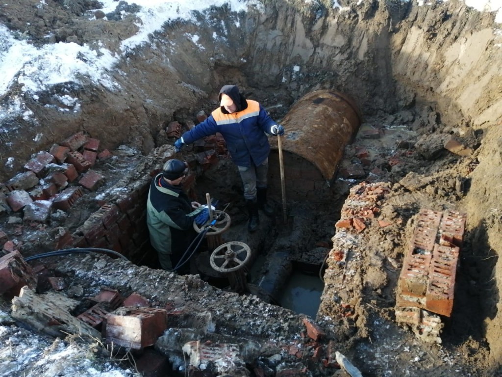 Новости » В Балабаново продолжаются аварийно-восстановительные работы. ГП  